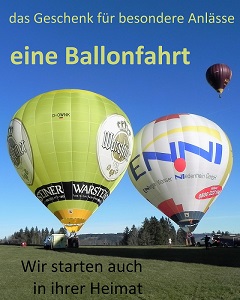 Ballonstart vor Ort zu Hause